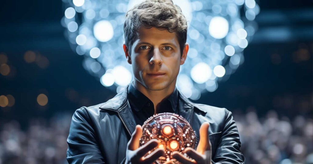 Sam Altman with his Artificial Intelligence