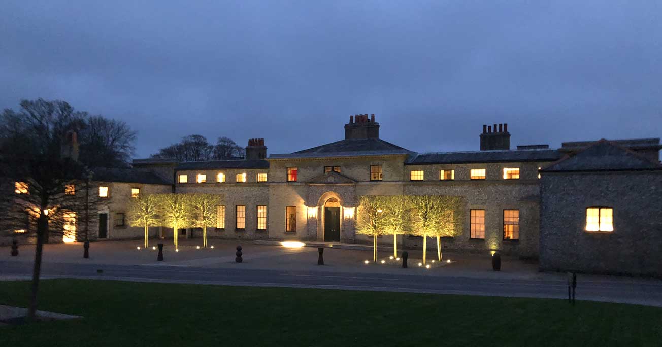 The Kennels Goodwood at night